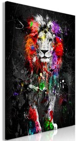 Quadro  Colourful Animals: Lion (1 Part) Vertical  Larghezza x Altezza Home decor 40x60