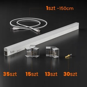 Plafoniera LED/280W/85-265V 6500K 313x298 cm CRI 90 IP54 bianco