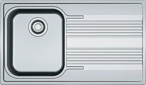 Lavello integrato 1 vasca in inox argento FRANKE Smart L 50 x L 86 cm, sgocciolatoio a destra
