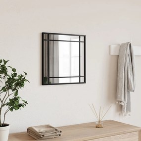 Specchio Da Parete Nero 40x40 Cm Quadrato İn Ferro /