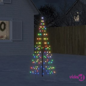 vidaXL Illuminazione Albero di Natale su Pennone 200LED Colorato 180cm
