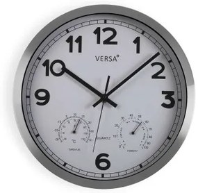 Orologio da Parete Versa Bianco Alluminio (4 x 30 x 30 cm)