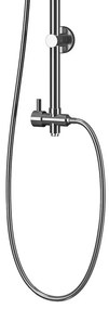 Kamalu - Colonna doccia con deviatore soffione 20x20 e doccetta modello G330