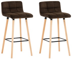Set Di 2 Barhocker Lincoln Samt - Comfort E Eleganza İn Velluto / Braun