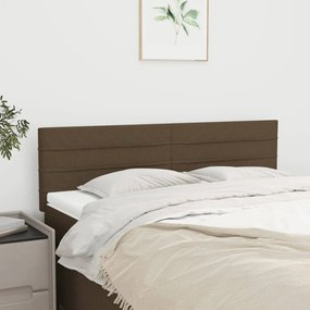 Testiere 2 Pz Marrone Scuro 72x5x78/88 Cm İn Tessuto /
