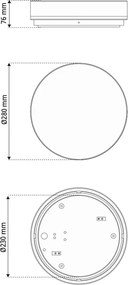 Applique con sensore di Movimento 2xE27 a Luce Diffusa IP65 Bianca