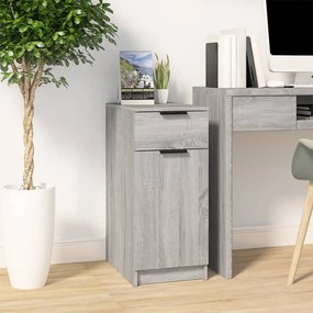 Armadietto Da Scrivania Grigio Sonoma 33,5x50x75 Cm Legno /