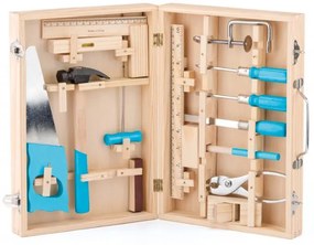 Utensili di metallo nella valigetta di legno