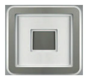 Plafoniera Contemporanea Halò Metallo Tortora Led 60W