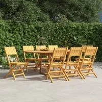 Sedie da Giardino Pieghevoli 8pz 47x61x90cm Legno Massello Teak 3155060