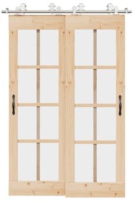 Kit Binari Porta Scorrevole 183 Cm Acciaio Inossidabile Argento /