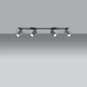 Lampada da Soffitto 4xGU10 RING 4L Orientabile in Acciaio