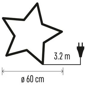 Addobbo natalizio 1xE14/25W/230V d. 60 cm d'oro