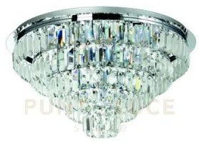 Plafoniera castle 12 luci attacco g9 media silver d.60cm
