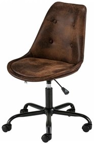 Sedia da ufficio marrone su ruote Dennis - Støraa