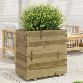 Fioriera Da Giardino 70x40x72,5 Cm İn Legno Di Pino Impregnato /