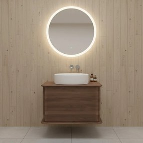 Mobile da bagno sospeso sotto lavabo L 64 x H 42 x P 50 cm noce laccato opaco, 1 cassetto BADEN HAUS Bohemia