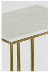 Tavolino con piano in marmo 31x41 cm Roshan - Light &amp; Living