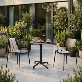 OPERA - set tavolo in metallo cm Ø 60 x 74 h con 2 sedie Viper