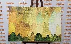 Stampa su tela – Alberi asimmetrici verdi