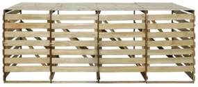 Copribidone Quadruplo in Legno di Pino Impregnato 240 L
