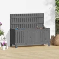 Contenitore Giardino Grigio 108x42,5x54 cm Legno Massello Pino 823831