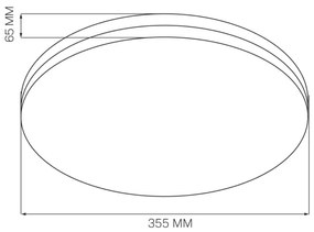Plafoniera LED da bagno MOON LED/18W/230V nero IP44