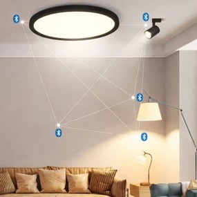 Brilagi - Plafoniera LED RGBW dimmerabile VIBE LED/36W/230V 3000-6500K nera +telecomando