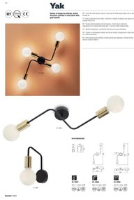 Redo 01-1668 - Plafoniera YAK 2xE27/42W/230V