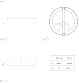 Plafoniera Moderna Fueva 5 In Acciaio Nichel Satinato Led Integrato 20,5W