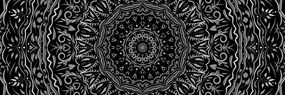 Quadro su tela – Mandala in stile vintage in bianco e nero