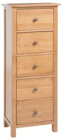 Cassettiera Alta 45x32x110 Cm İn Legno Massello Di Rovere /