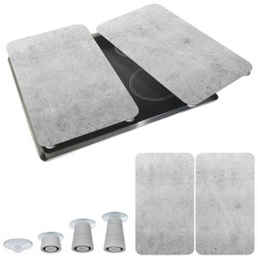 WENKO 53906100 - Copri piano cottura 30x52 cm grigio/trasparente