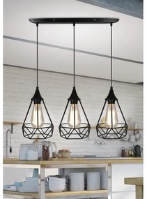 Lampadario a sospensione con filo GRAF 3xE27/60W/230V