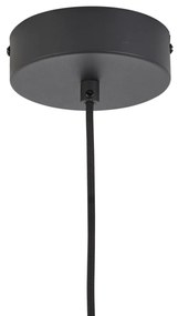 Lampada a sospensione Art Déco nera con vetro fumé e trasparente 3 luci con LED - Lizzy