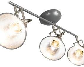 Faretto industriale antracite orientabile e inclinabile 3 luci - Tommy