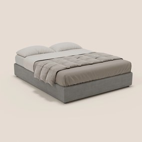 Ina sommier con ampio contenitore in microfibra smacchiabile ed impermeabile T11 grigio