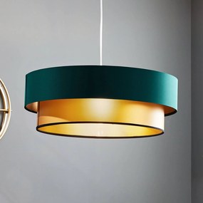 Maco Design Lampada a sospensione Dorina, verde/oro Ø 60 cm