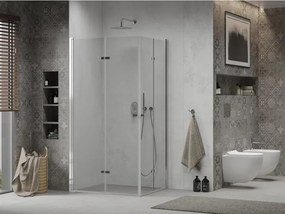Mexen Lima Duo cabina doccia pieghevole 100 x 80 cm, trasparente, cromo - 856-100-080-02-00