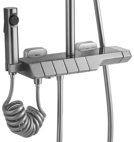 Set doccia con termostato REA ROB Nickiel Brush INOX