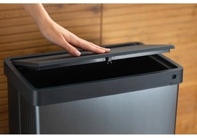 Cestino per la spazzatura grigio touch in plastica riciclata 54 l Verto High - Curver
