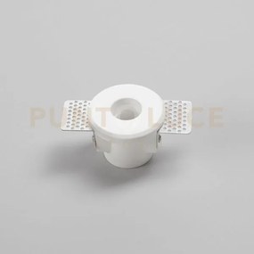 Incasso starry bianco tondo 7x5,5cm in gesso verniciabile