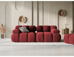 Divano in velluto rosso 188 cm Bellis - Micadoni Home