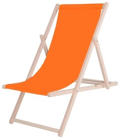 Sdraio da giardino arancione/faggio