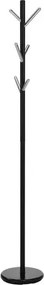 Appendiabiti Allen in metallo nero e cromato – Ø28x176 cm