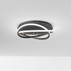 Atia p/p -lampadario a soffitto nero a led 3000k 1900lm 40w in allu...