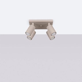 Faretto grigio tortora in metallo ø 6,5 cm Gleam – Sollux