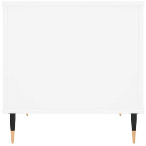 Tavolino da Salotto Bianco 60x44,5x45 cm in Legno Multistrato