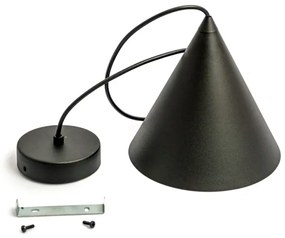 Lampadario a sospensione con cavo ETNA II 1xE27/15W/230V Ø 18,5 cm nero