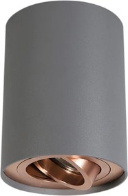 Faretto smart grigio con rame incl. Sorgente luminosa GU10 WiFi - Rondoo Up